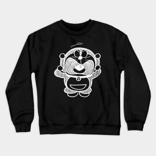 Angry Doraemon - Retro White 1969 Crewneck Sweatshirt